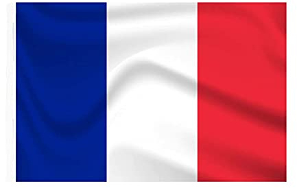 Bandera de Francia, bandera nacional francesa, medida 145 x 90 cm, tejido de poliéster con trabilla para el mástil (Francia)