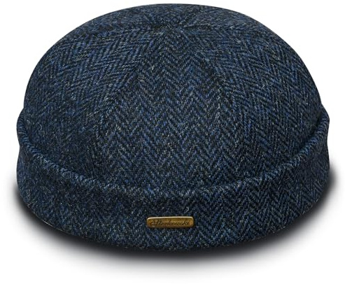 Sterkowski Docker Beanie Cap | Harris Tweed Dockermütze für Herren und Damen | Warm Bequemer Seemannsmütze