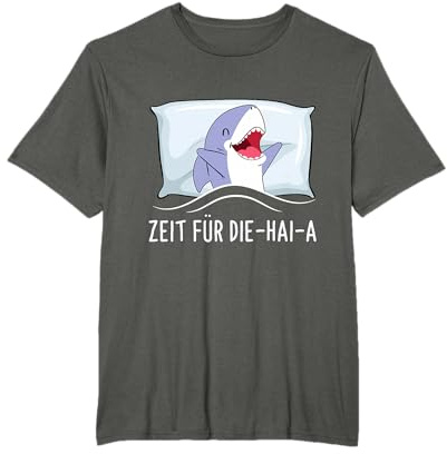 Zeit Für Die Haia Hai Schlafshirt Müde Schlafen Pyjama T-Shirt