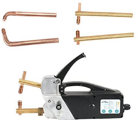 Electric Spot Welder 220V Double Side Spot Welding Machine Portable Single Phase Portable Handheld Welding Tip Gun 2.0 +2.0Mm Sheet Metal Repair Tool For Spot Welding Of Mild Steel