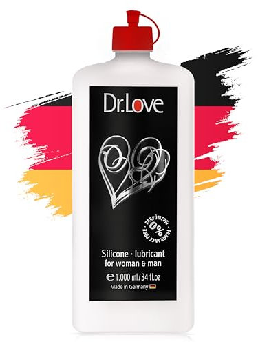 Dr.Love®️ Premium Silikon-Lubricant | 1000ml | lang anhaltendes Lubricant für Sie und Ihn | Made in Germany | Vielfältige Anwendung als Massageöl