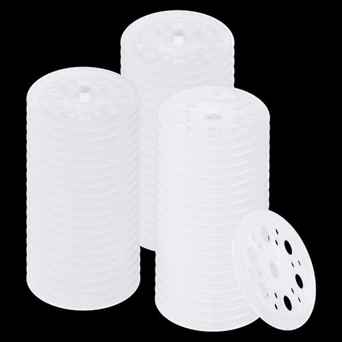 PATIKIL Lot de 500 rondelles d'isolation en plastique de 45 mm, rondelles d'isolation en plastique pour panneaux d'isolation en mousse, fixations de panneaux isolants, insonorisantes pour mur, sol