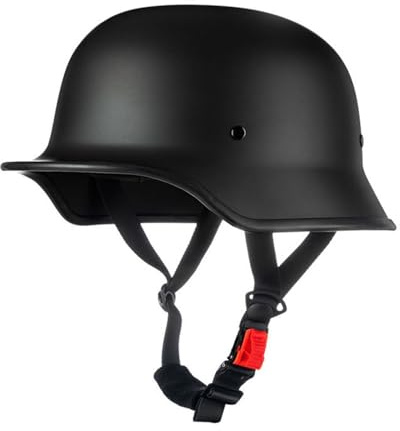 Mezzo Casco Jet Moto Retrò Casco Scodella Portatile, ECE Omologato Mezzo Elmetto da Moto Retrò per Uomo Donna Biker Cruiser Scooter Touring