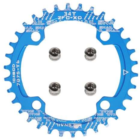 yongness Fahrradkettenblatt 104 BCD 32T 34T 36T 38T schmales breites Einzelkettenblatt, Ritzel geeignet für Rennräder, Mountainbikes, BMX-Kettenblätter
