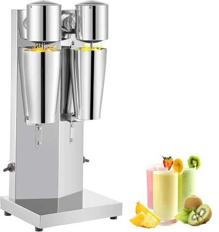 YOtat Machine À Secouer Le Lait Commerciale, Double Tête en Acier Inoxydable, Machine À Milk-Shake Électrique Silencieuse, Mélangeur De Smoothie Électrique Domestique