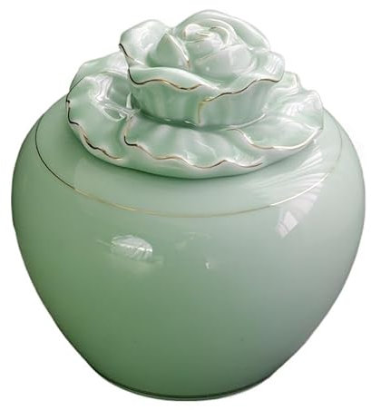 CRBUDY Contenedores de Almacenamiento de despensa, Lata de té Grande, Tarro hermético de cerámica, Carrito de té, Caja de té, contenedor de té, Organizador de té, Caja de almace