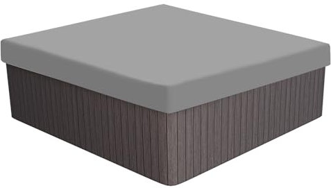 PATIKIL 231x231x30cm Quadrato Calda Vasca Rivestimento 210d Oxford Impermeabile Antipolvere Spa Rivestimento Protezione Patio Mobili Coperture per Calda Vasca Esterno Interno, Grigio