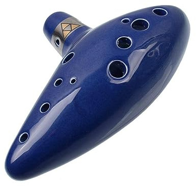 QXSJEDYCH Okarina, 12-Loch-Okarina, Blaue Alt-C-Flöte, Blasinstrumentenklang, leicht zu erlernen Flöte(Blue Standard)