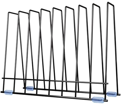 ReaGold Reusable Freezer Bags Rack, Drying Rack for Food Bags, Stainless Stand for Sandwich Bag, Reusable Freezer Bag Holder Stand, File Organizer Desktop Storage Book Shelf(Black, Stainless Steel)