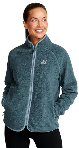 RevolutionRace Canyon Full-Zip Pile Fleece Dam, Fleecejacka Perfekt för Vandring, Orion Blue/Blue Mirage, XS