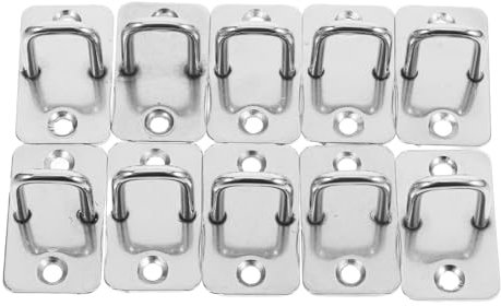 CIYODO 10pcs Cabinet Door Locks Eye Plate Hooks for Secure Storage Compatible Desk Lock and Swing Hooks for Office and Mailbox