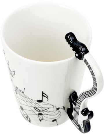 CONGARTENO Musical Instrument Ceramic Coffee Mug Chic Water Cup for Hot Beverages for Birthdays Christmas and Special Occasions
