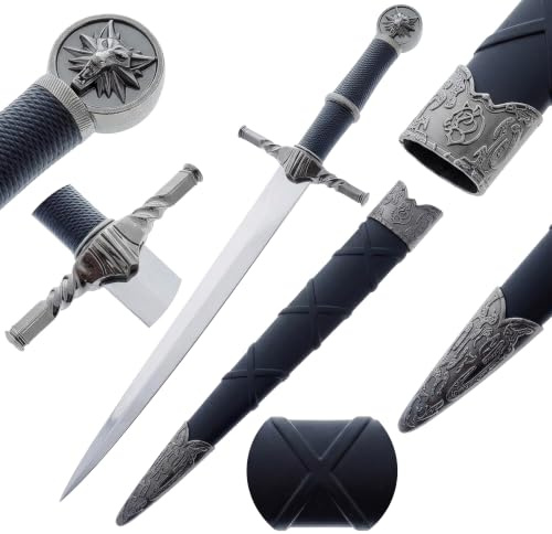 Geeraltt Schwert oder Dolch oder Minischwert, scharf oder dekorativ, aus Stahl oder Schaumstoff, mit oder ohne Scheide, inspiriert von The Wittcherr