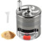 Grinder - Macinaspezie a manovella, 4 pezzi, Ø 63 mm, con cassetto, in lega di zinco, con raschietto per polline e coperchio magnetico per spezie, erbe aromatiche, erbe aromatiche (nero nichel)