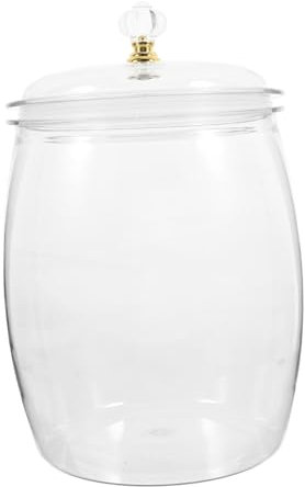 PHENOFICE Barattolo Per Biscotti e Caramelle Trasparente Con Contenitore Ermetico in Plastica Riutilizzabile Da 3.8l Per Alimenti e Decorazioni