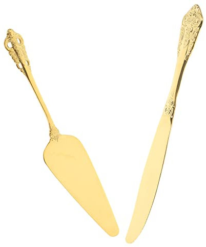 NOLITOY Edelstahl Tortenheber Goldfarben Mit Glatten Klingen Und Ergonomischem Griff Zum Schneiden Von Käse Butter Kuchen Vielseitige Küchenutensilien Für Partys Und Haushaltsgebrauch