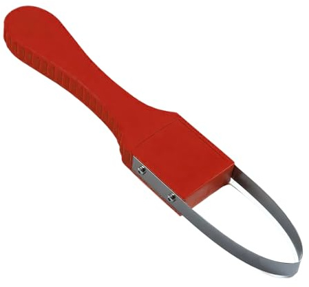 wilcractk Weeder de Mano de Jardín Desbrozadora Manual de Acero Inoxidable con Hoja en Semicírculo y Mango Ergonómico para Césped, Huertos y Jardinería Precisa