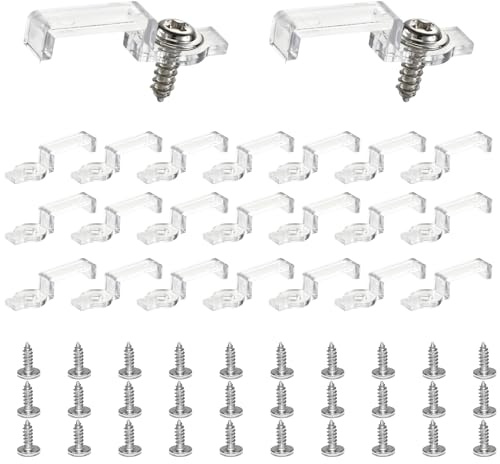 Led Strip Befestigung Clips 100 Stück 10mm Led Streifen Halterung Licht Montagehalterung Clips Befestigungsclip Led Strip Halterung für Led Streifen Halter Clips 10mm Schrauben Enthalten(Hoch erhöhen)