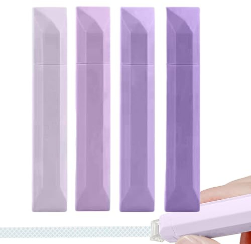 Doppelseitige Klebebandrolle - 4-Teiliger Klebebandapplikator | Büro Klebeläufer und Haftbandrolle | Für Journaling Verpacken Fotoaufhängung Kinder Erwachsene Und