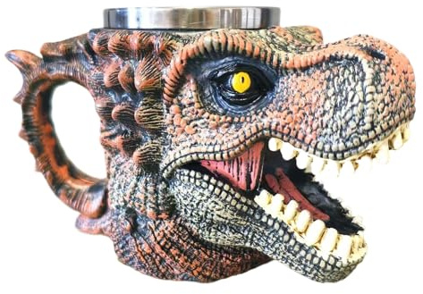 Taza en 3D Forma De Cráneo De Dinosaurio Portátil Antideslizante Taza | Tazas Originales para Té Para Amigos Té Chocolate Bebidas Bebidas Cumpleaños Hogar Interior Viaje Exterior Oficina