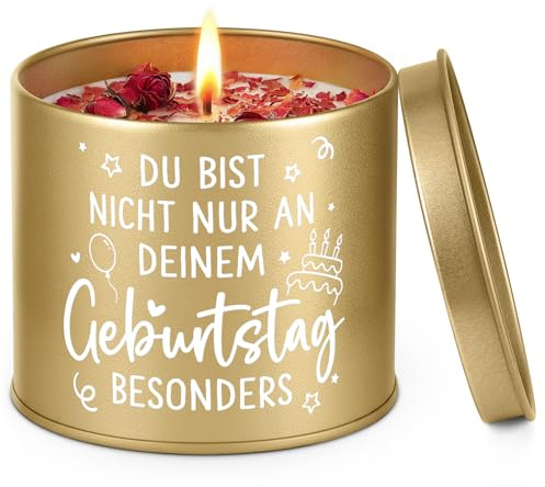 GoMelley Geburtstagsgeschenk für Frauen, Duftkerze mit Spruch | Geburtstagsgeschenk für Mama, Freundin, Kollegin, Frau, Schwester, Freundinnen (266ml)