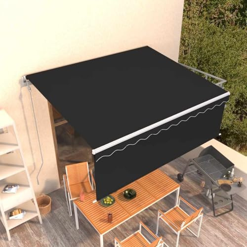 Generico Toldo retráctil automático con parasol, 4 x 3 m, color antracita, toldos