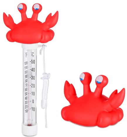 Pool Thermometer Schwimmendes Wasserthermometer für Pool Floating Pools Thermometer Bruchfest Schwimmbadthermometer für Innen und Außen Swimmingpool Spas Hot Tubs Fischteiche