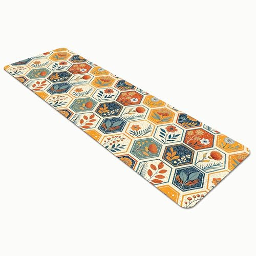 Comart - Tappeto Cucina Gaya - Assorbente Antiscivolo - 60x200cm Piastrelle