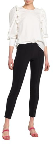 Cambio Damen Straight Leg Hose Ros 6111, Einfarbig, Gr. 40 (Herstellergröße: 40/29), Schwarz (Black 099)