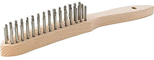 Brosse métallique Inox fil 2 rangé. FORTIS