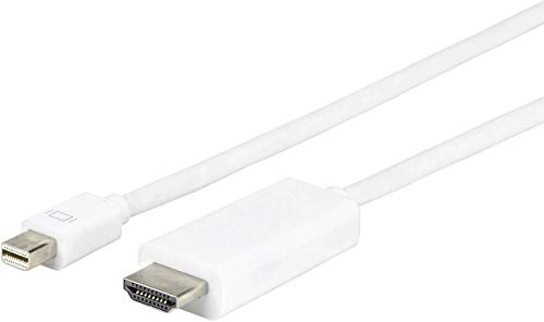 eSTUFF 3 m Mini DP – HDMI 3 m Mini DisplayPort HDMI Blanc – Adaptateurs de câble vidéo (3 m, Mini DisplayPort, HDMI, Male Connector, Male Connector, blanc)
