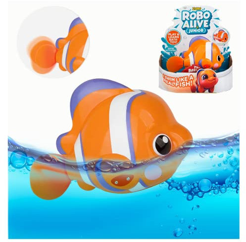 ROBO ALIVE Junior Little Fish Battery-Powered Bath Toy by ZURU, bath toy