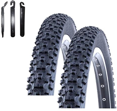 2 x Kenda K-1027 29 MTB Fahrradmantel Fahrradreifen in Schwarz 54-622 (29 x 2.10) inkl. 3 Reifenheber