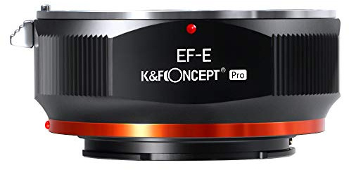 K&F CONCEPT EF EF-S Lens to NEX Adapter Plus, Manual Focus Lens Adapter with Matting Varnish Design Compatible with Sony Alpha E Mount Mirrorless Cameras