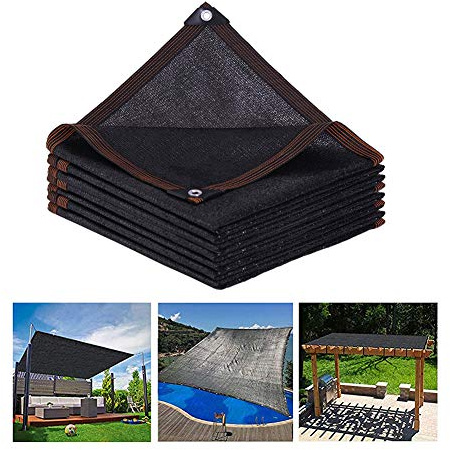AGYH Shade sailsBlack Shade Cloth, 95% Shading, Polyethylene Material, Used For Sun Shading In Garden Greenhouse Farm Ranch,large Size(Size:6x8m)