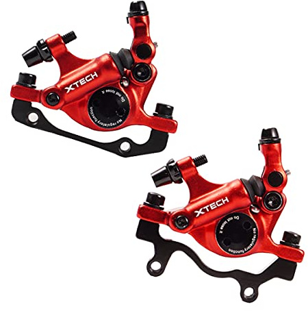 CNCLOL Hydraulic Disc Brakes Set，Mountain bike Hydraulic Disc Brake Set Front and Rear Line Pulling Hydraulic Disc Brake Caliper set.