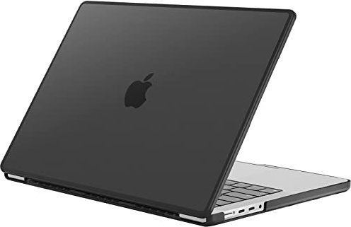 ProCase Hülle für MacBook Pro 16,2 M5/M4/M2/M1 (2026/2024/2023/2021), Stoßfeste Transluzente Schutzhülle Case Cover für MacBook Pro 16 Zoll -Schwarz