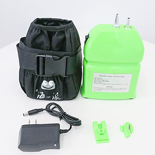 Toplionace Tragbare Elektrische Magische Ballonpumpe, 110-240V Wiederaufladbare Lange Ballon-luftpumpe Tragbare Kabellose Ballon Luftpumpe, DD-301 (Grün)