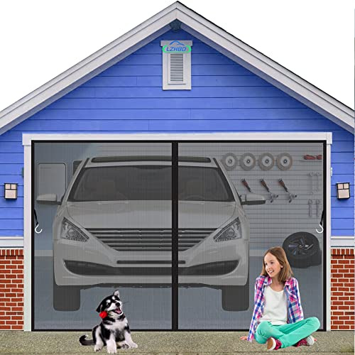 LZHBD Magnetvorhang zum Insektenschutz, 185x230 cm idealer magnetischer Fliegengitter für Balkontür, Terrassentür, Kellertür, Schlafzimmer, Schwarz, Neuste Version