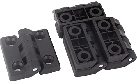 PATIKIL 48mmx48mm Pieghevole Lembo Cerniera, 4pz Plastica Sostituzione Cerniere per Casa Porta, Nero