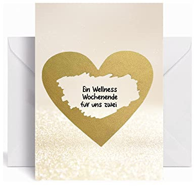 The Life Barn Gutschein Rubbelkarte Luxus mit Umschlag zum selber beschriften für eigenen Text Gold