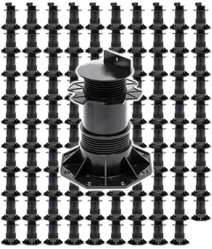 XPOtool Set 100x Stelzlager für Terrassen, 2700kg, 137-215mm, höhenverstellbare Stellfüße für Terrassendielen, Platten und Planken