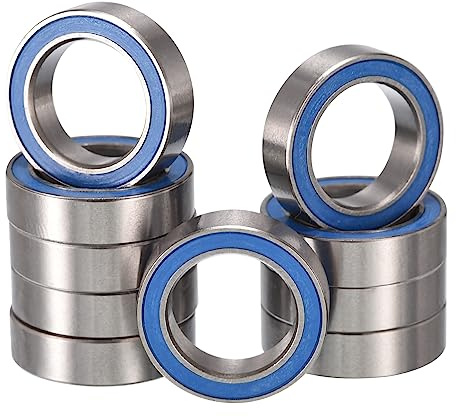 HiPicco MR6701-2RS Deep Groove Ball Bearings, Z2 ID 12mm x OD 18mm x Width 4mm Double Rubber Sealed Ball Bearing Pre-Lubricated Chrome Steel Blue Z2 Lever 10pcs