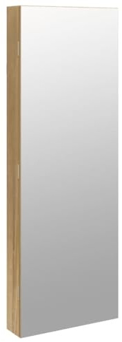 vidaXL Spiegel-Schmuckschrank mit LED-Beleuchtung Wandmontage