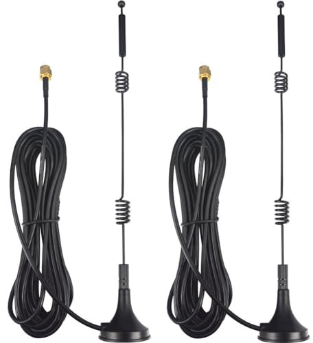 YILIANDUO Antenne WiFi Double Bande 2,4GHz 5G 5,8GHz Base Magnétique MIMO Mâle SMA Antenne pour Routeur WiFi Passerelle sans Fil Carte Réseau Caméra IP de Sécurité 2 Paquets