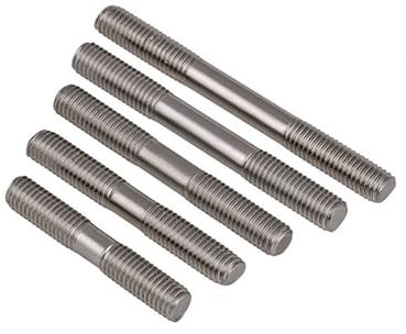 M3-M8 Stehbolzen aus Edelstahl 304, Stehbolzen, Stehbolzen, Doppelkopf-Gewindestange, metrische Standard-Doppelkopfschraube, 5 Stück (Color : 40mm, Size : M8)