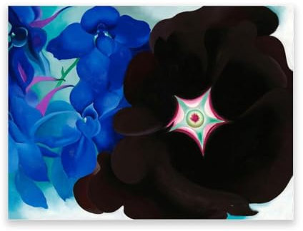 RYLJCZ Berühmte Wandkunst-Blume/moderne abstrakte bilder/blauer Rittersporn. Reproduktion auf Leinwand/Landschaft-Leinwandbilder für Wohnzimmerdekoration, 30 x 40 cm (11,8 x 15,7), nur Leinwand