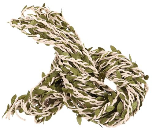 Warmhm Materialien Woven Ropes Makramee Schnur Mit Natürlichen Blättern Und Metallringen Für Handarbeiten Und Dekorationen