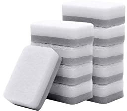 QTANZIQI Paquete de 10 esponjas de Limpieza de Doble Cara: estropajos de celulosa Que no Rayan para Las tareas domésticas, Accesorios de Lavado de Cocina (Color: Juego de 10)
