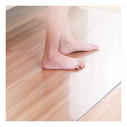 Läufer-Teppich, robuster Bodenschutz, durchsichtiger Schreibtisch-Abdeckungsschutz, 1,5 mm dicke, durchsichtige Schreibtischunterlage aus Kunststoff, durchsichtige Tischdecke, Tischdeckenschutz, Schre